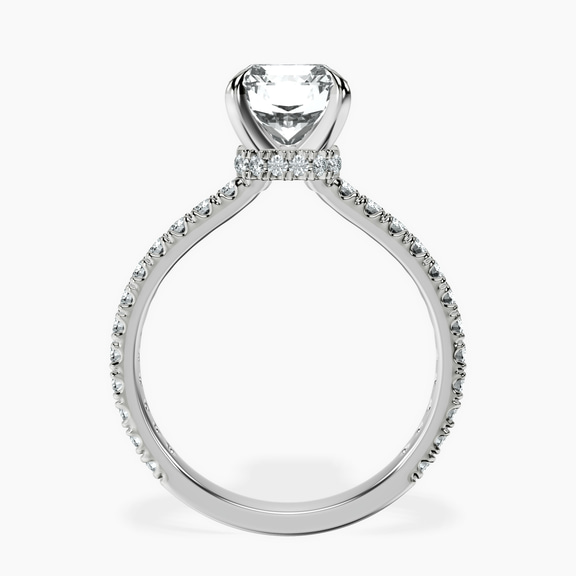 Platinum Chrissy Teigen Secret Halo Lab Diamond Ring side right image one