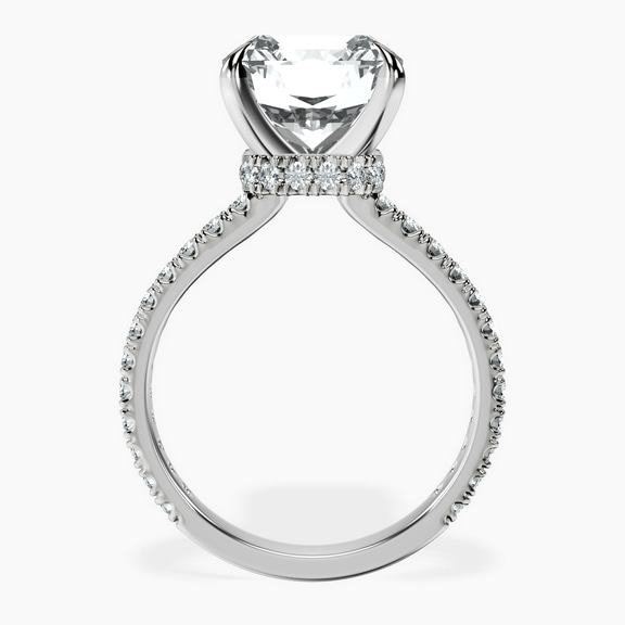 Platinum Myra Secret Halo Lab Diamond Ring side right image one