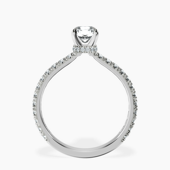 Platinum Myra Secret Halo Lab Diamond Ring side right image one