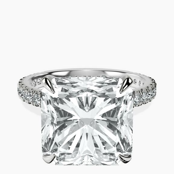 Platinum Myra Secret Halo Lab Diamond Ring front image