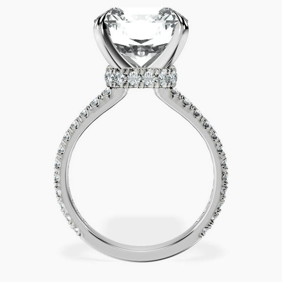 Platinum Myra Secret Halo Lab Diamond Ring side right image one