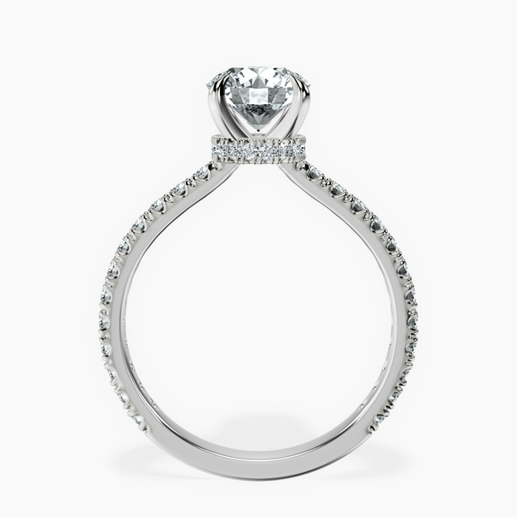 Platinum Myra Secret Halo Lab Diamond Ring side right image one