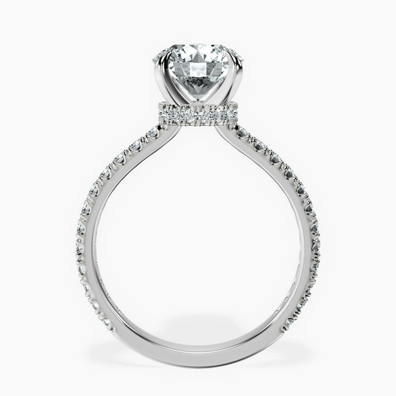 Platinum Chrissy Teigen Secret Halo Lab Diamond Ring side right image one