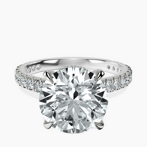 Platinum Myra Secret Halo Lab Diamond Ring front image