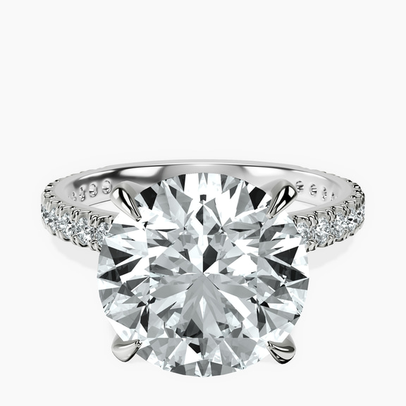 Platinum Myra Secret Halo Lab Diamond Ring front image
