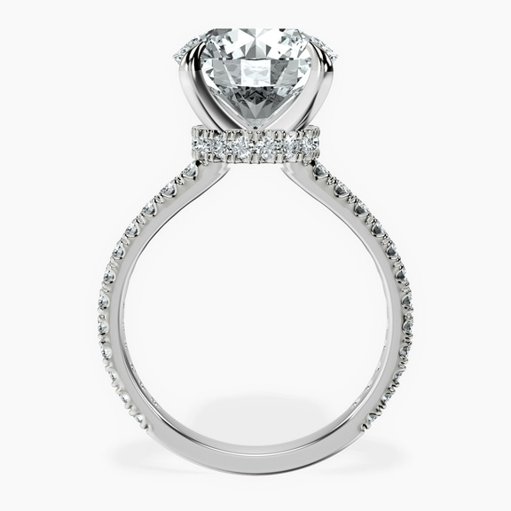 Platinum Myra Secret Halo Lab Diamond Ring side right image one