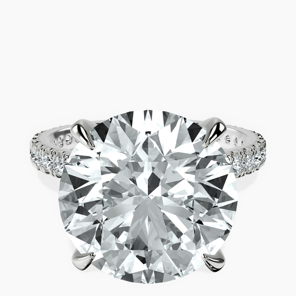Platinum Myra Secret Halo Lab Diamond Ring front image