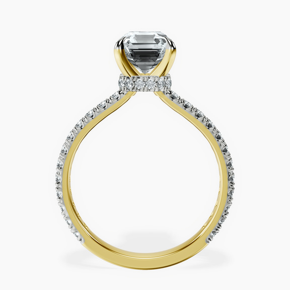 10kt Yellow Gold Chrissy Teigen Secret Halo Lab Diamond Ring side right image one