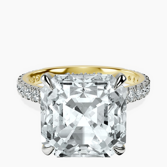 14kt Yellow Gold Myra Secret Halo Lab Diamond Ring front image