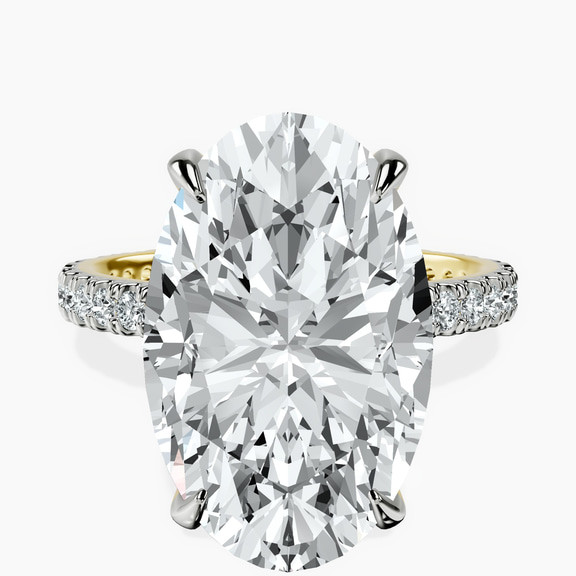 10kt Yellow Gold Myra Secret Halo Lab Diamond Ring front image