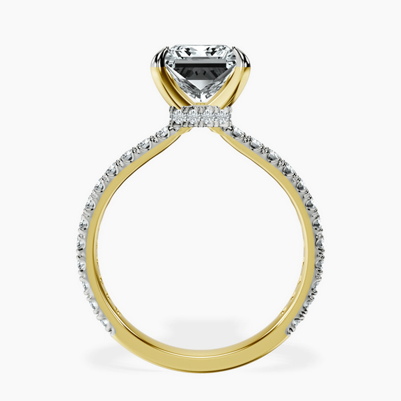 18kt Yellow Gold Chrissy Teigen Secret Halo Lab Diamond Ring side right image one