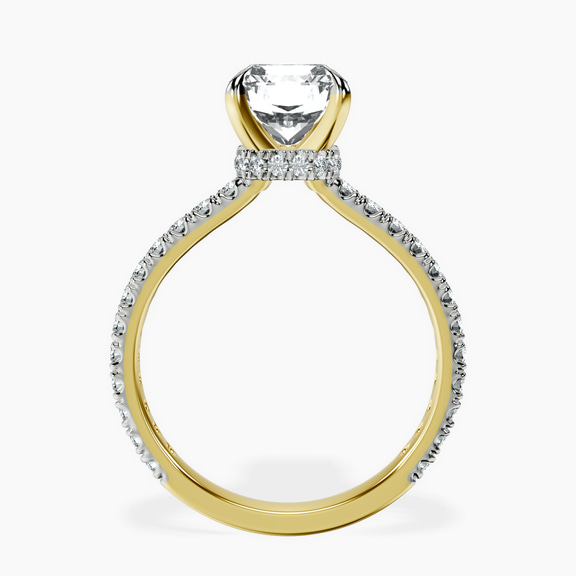 14kt Yellow Gold Chrissy Teigen Secret Halo Lab Diamond Ring side right image one