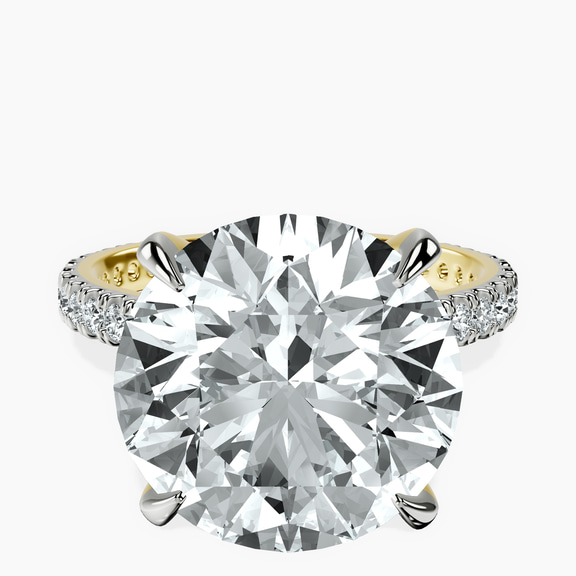 14kt Yellow Gold Myra Secret Halo Lab Diamond Ring front image
