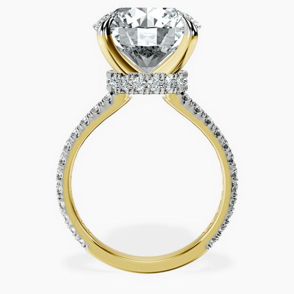 14kt Yellow Gold Myra Secret Halo Lab Diamond Ring side right image one