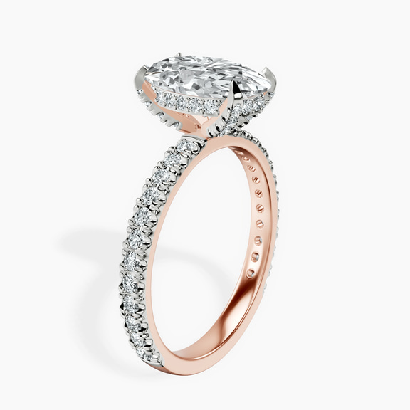 14kt Rose Gold Kylie Eternity Lab Diamond Ring standing product image one