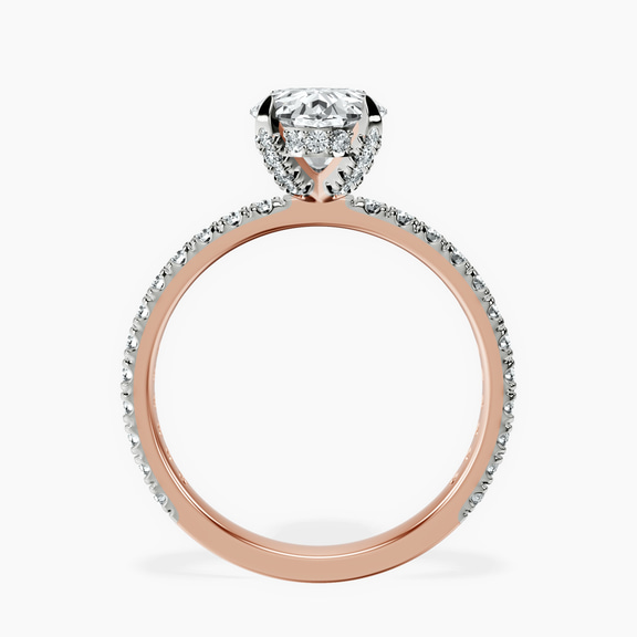14kt Rose Gold Kylie Eternity Lab Diamond Ring side right image one