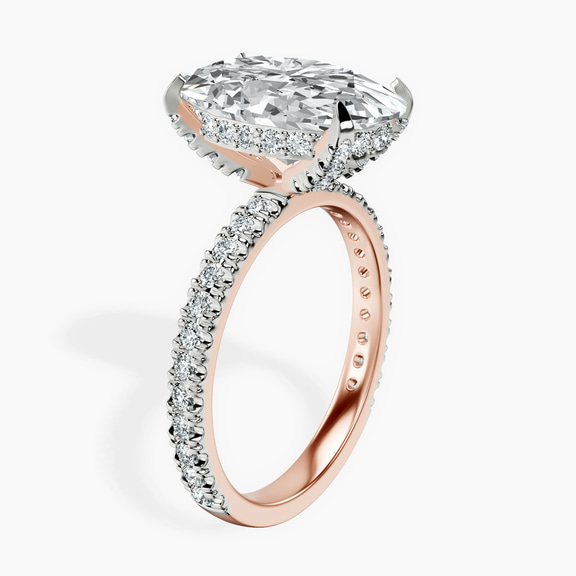 14kt Rose Gold Kylie Eternity Lab Diamond Ring standing product image one
