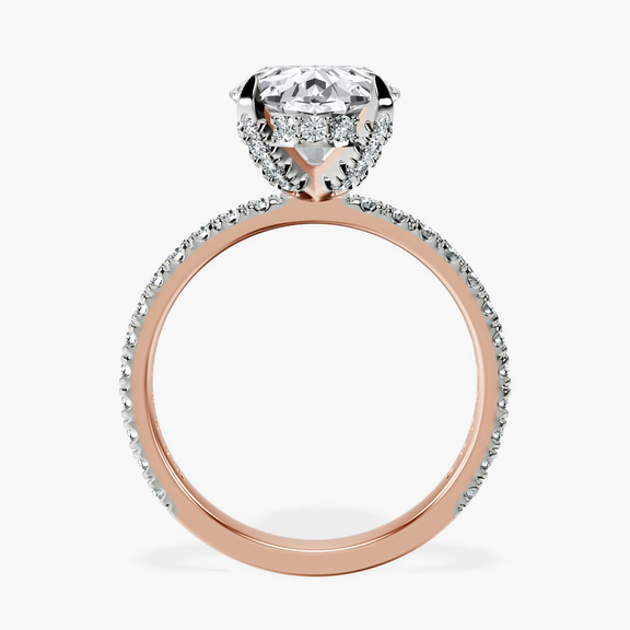 14kt Rose Gold Kylie Eternity Lab Diamond Ring side right image one