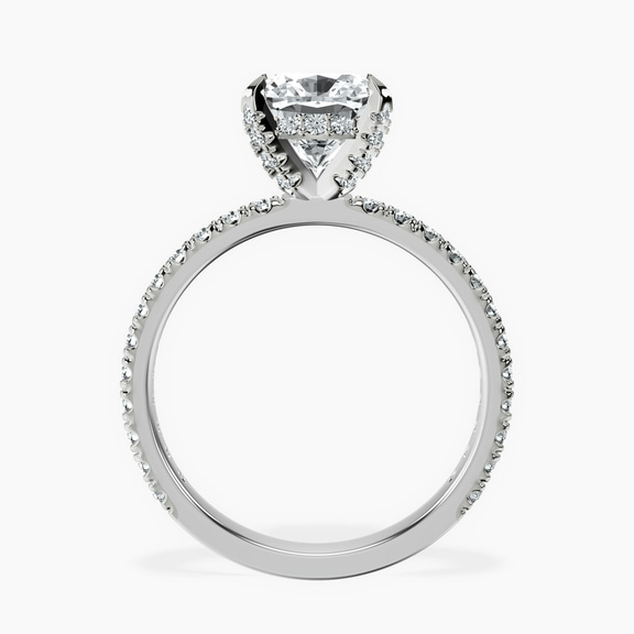 14kt White Gold Kylie Eternity Lab Diamond Ring side right image one