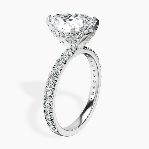 10kt White Gold Kylie Eternity Lab Diamond Ring standing product image one