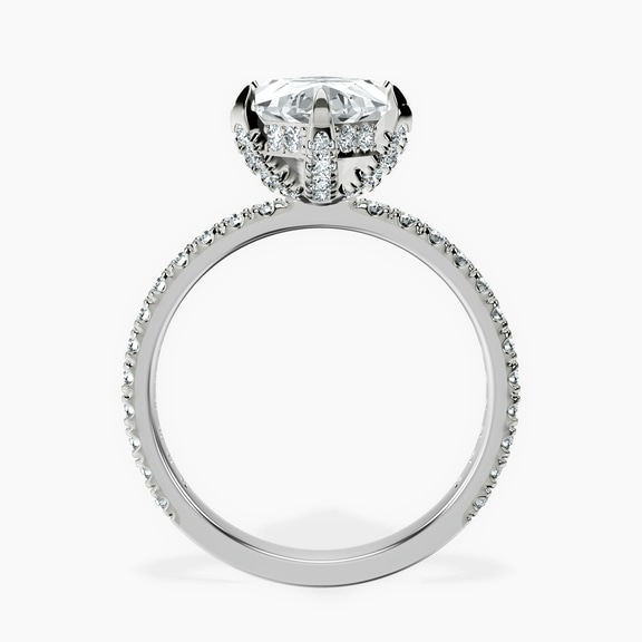 14kt White Gold Kylie Eternity Lab Diamond Ring side right image one