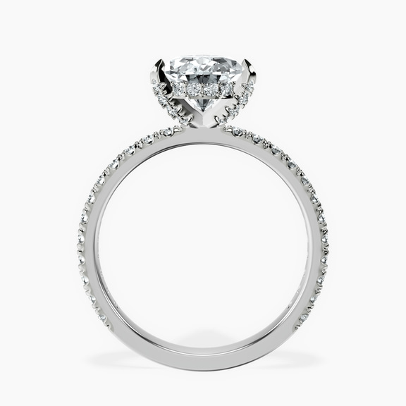 14kt White Gold Kylie Eternity Lab Diamond Ring side right image one