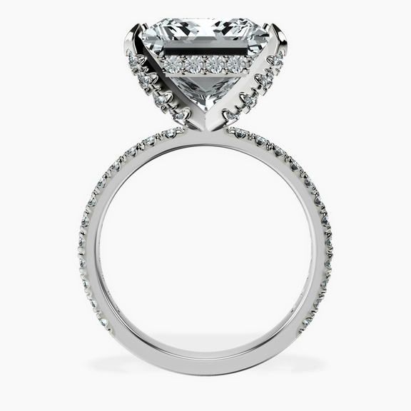 14kt White Gold Kylie Eternity Lab Diamond Ring side right image one