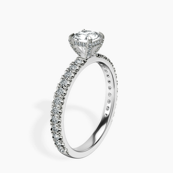 10kt White Gold Kylie Eternity Lab Diamond Ring standing product image one