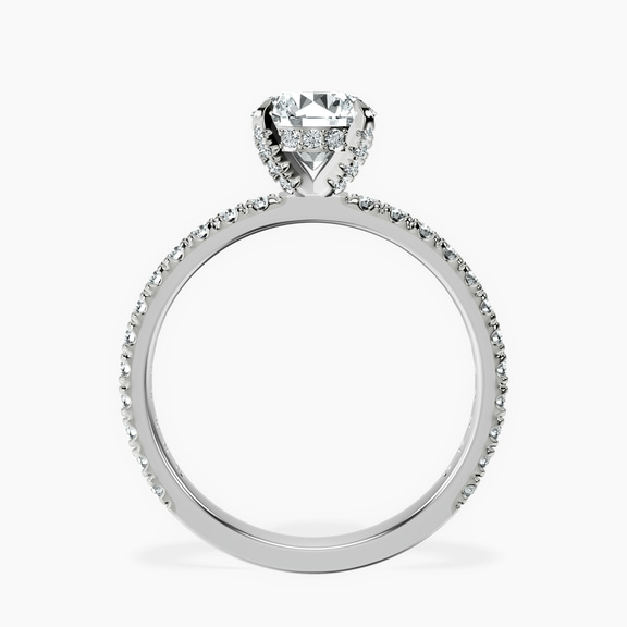 14kt White Gold Kylie Eternity Lab Diamond Ring side right image one