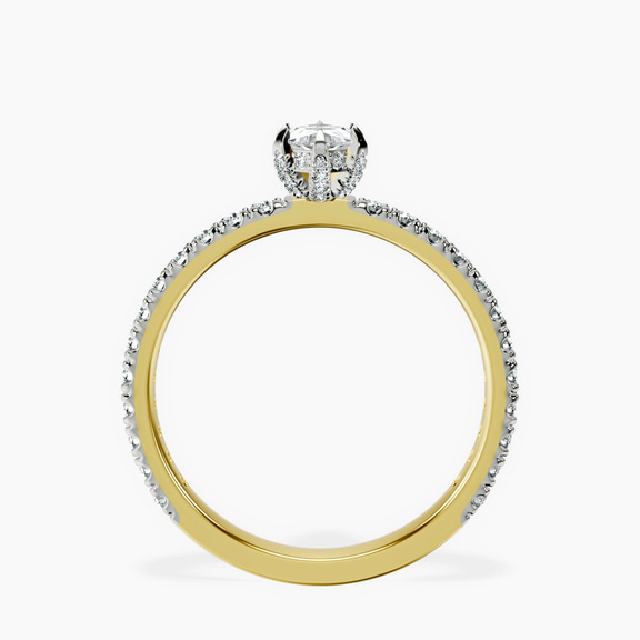 18kt Yellow Gold Kylie Eternity Lab Diamond Ring side right image one