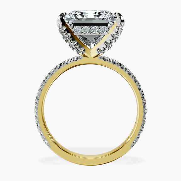18kt Yellow Gold Kylie Eternity Lab Diamond Ring side right image one