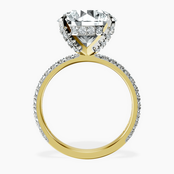 18kt Yellow Gold Kylie Eternity Lab Diamond Ring side right image one