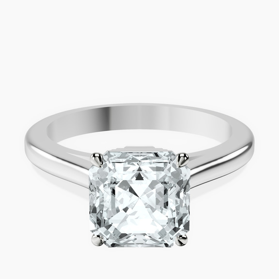 18ct White Gold Siran Secret Halo Lab Diamond Ring front image
