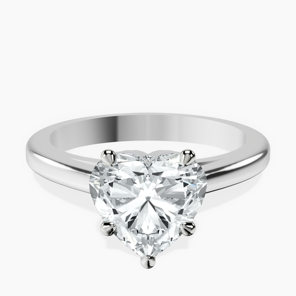 Platinum Siran Secret Halo Lab Diamond Ring front image