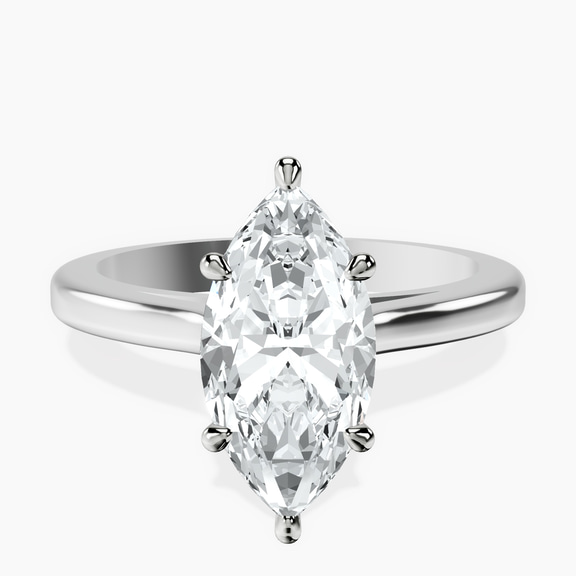 Platinum Siran Secret Halo Lab Diamond Ring front image
