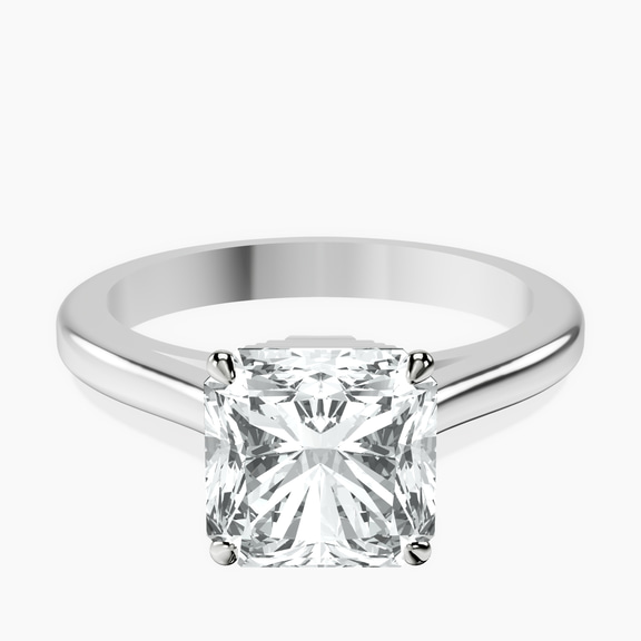 Platinum Siran Secret Halo Lab Diamond Ring front image