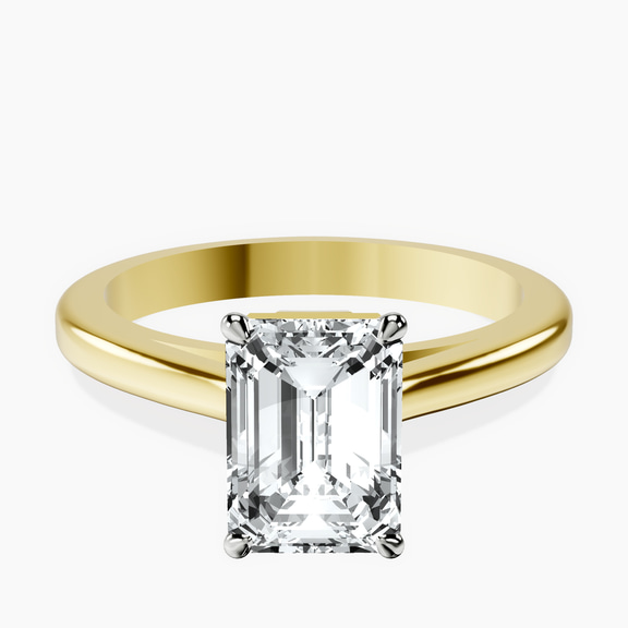 14kt Yellow Gold Siran Secret Halo Lab Diamond Ring front image