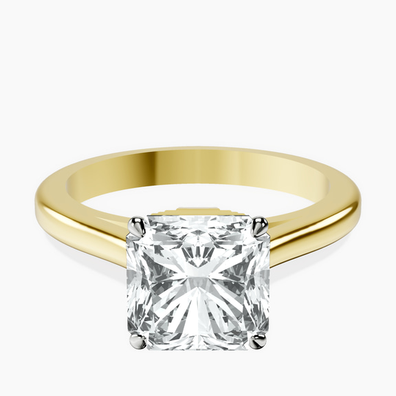 14kt Yellow Gold Siran Secret Halo Lab Diamond Ring front image