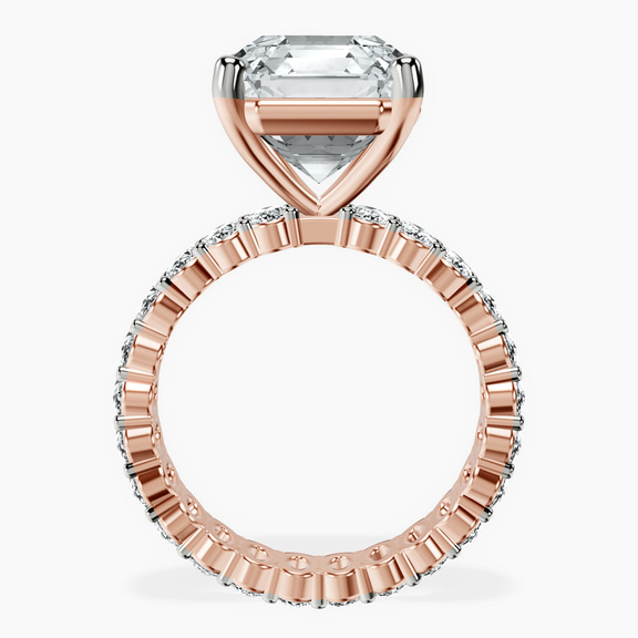 14kt Rose Gold Celeste Side Oval Lab Diamond Eternity Ring side right image one