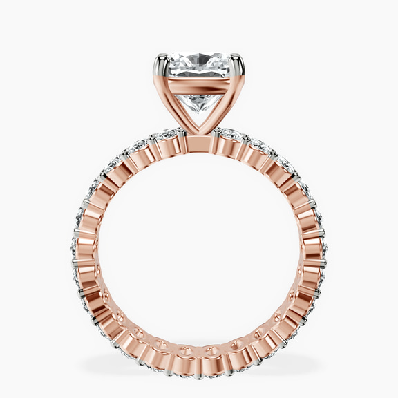 14kt Rose Gold Celeste Side Oval Lab Diamond Eternity Ring side right image one