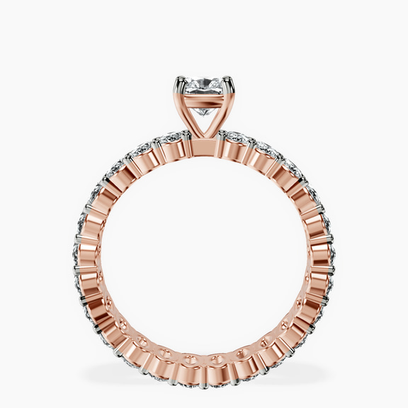 10kt Rose Gold Celeste Side Oval Lab Diamond Eternity Ring side right image one