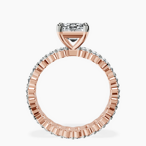 14kt Rose Gold Celeste Side Oval Lab Diamond Eternity Ring side right image one