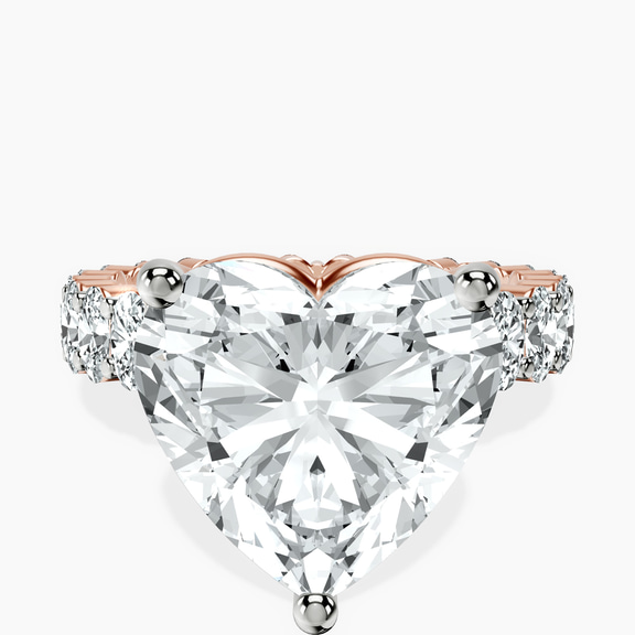 18kt Rose Gold Celeste Side Oval Lab Diamond Eternity Ring front image