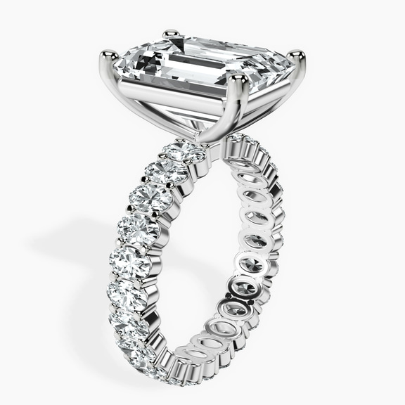 Platinum Celeste Side Oval Lab Diamond Eternity Ring standing product image one