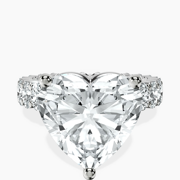 Platinum Celeste Side Oval Lab Diamond Eternity Ring front image