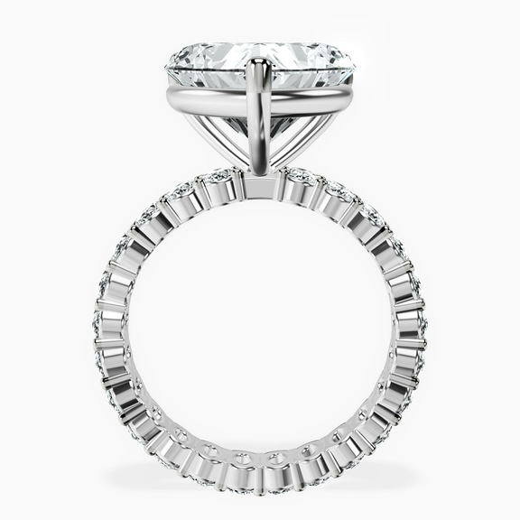 Platinum Celeste Side Oval Lab Diamond Eternity Ring side right image one