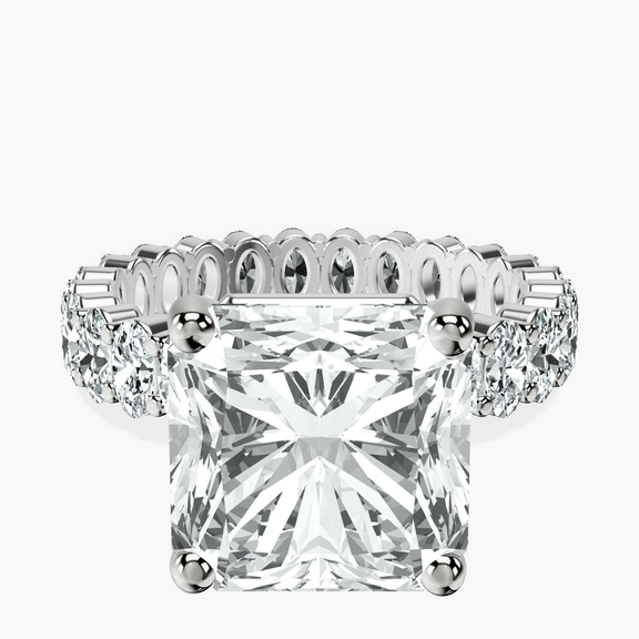 Platinum Celeste Side Oval Lab Diamond Eternity Ring front image