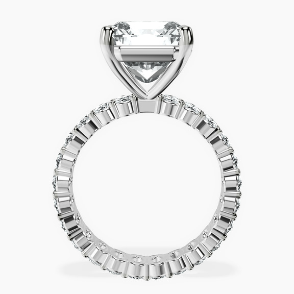 Platinum Celeste Side Oval Lab Diamond Eternity Ring side right image one