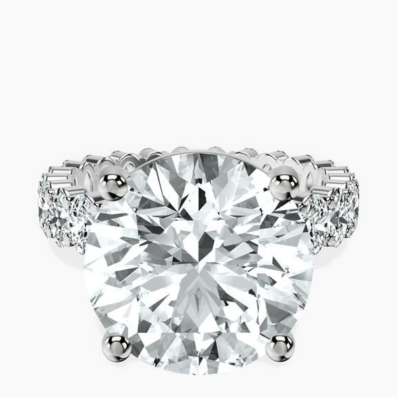 10kt White Gold Celeste Side Oval Lab Diamond Eternity Ring front image