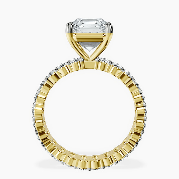 10kt Yellow Gold Celeste Side Oval Lab Diamond Eternity Ring side right image one
